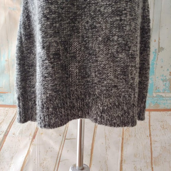 Sarah Spencer wool mohair pocket hood sleeveless cardigan duster sweater/S/gray - Picture 9 of 14